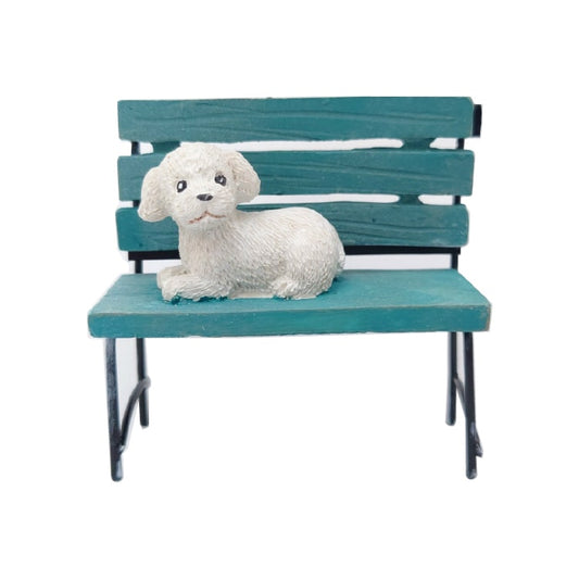 ミニチュアオブジェ シィアンブルーベンチ